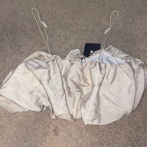 Crop Shirt, Beige, Medium, EU 38, US 6